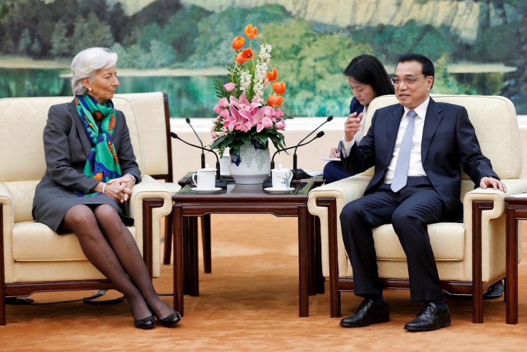Li Keqiang et Christine Lagarde