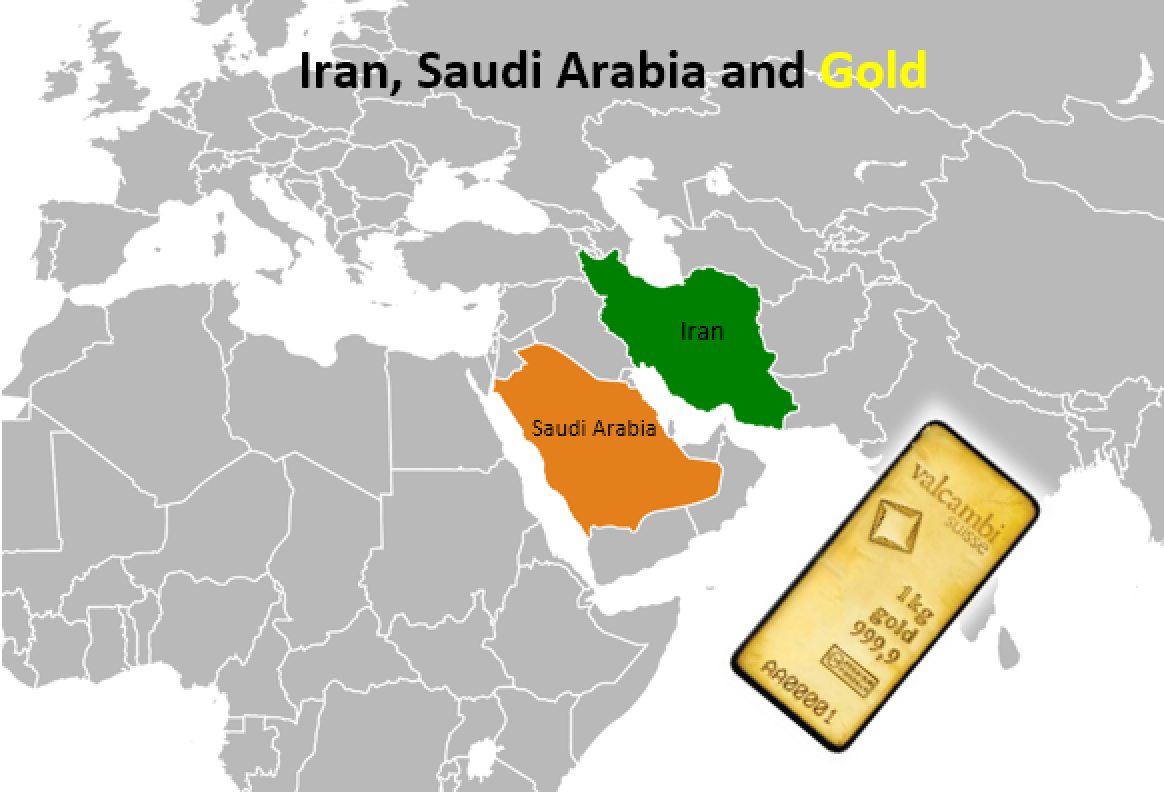 Carte de l'Arabie Saoudite et Iran